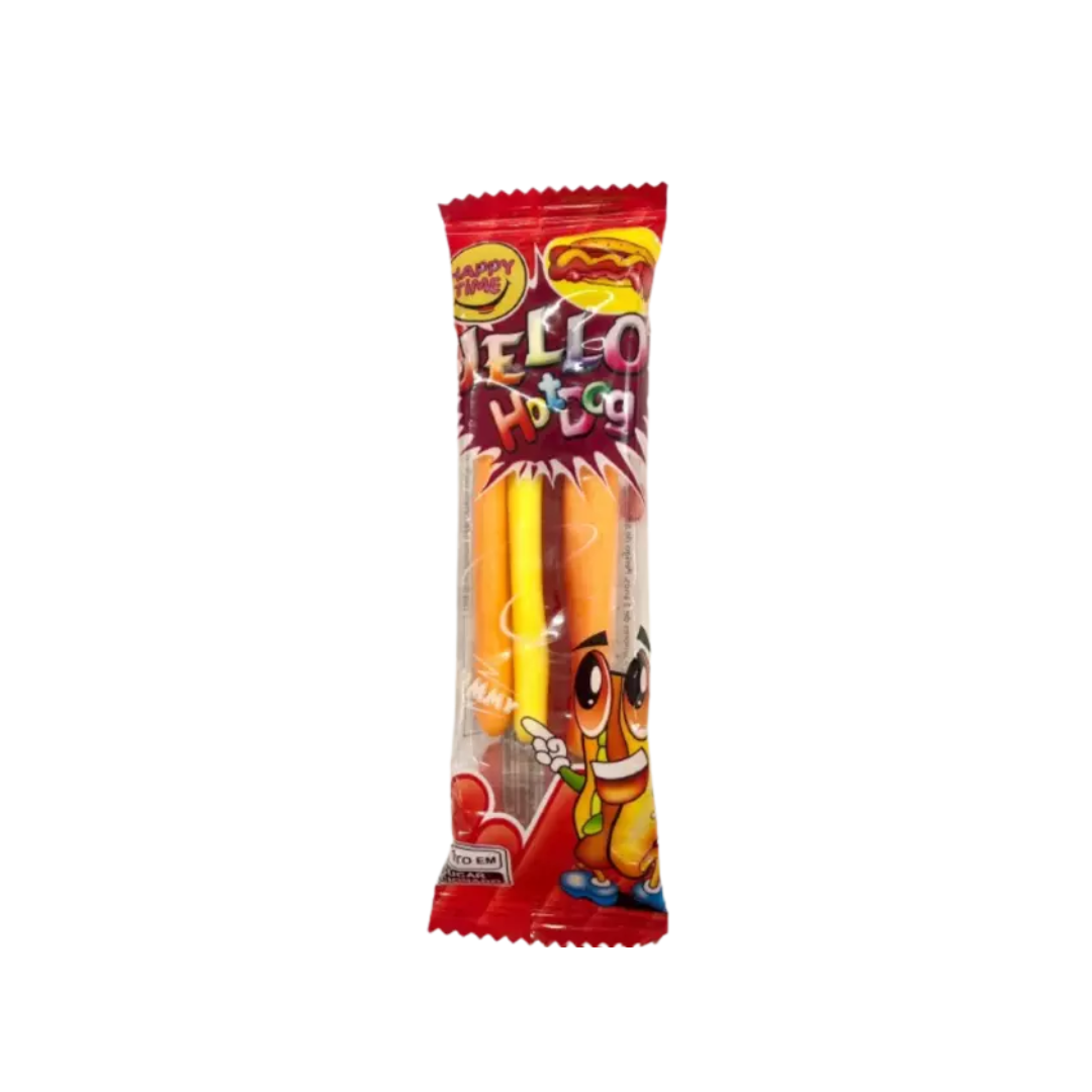 BALA DE GOMA HAPPY TIME HOT-DOG 18G – Lucky Kandy