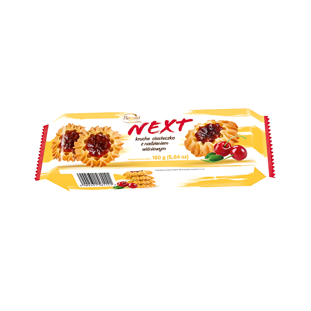 COOKIES BOGUTTI NEXT COM RECHEIO DE CEREJA 160G – Lucky Kandy